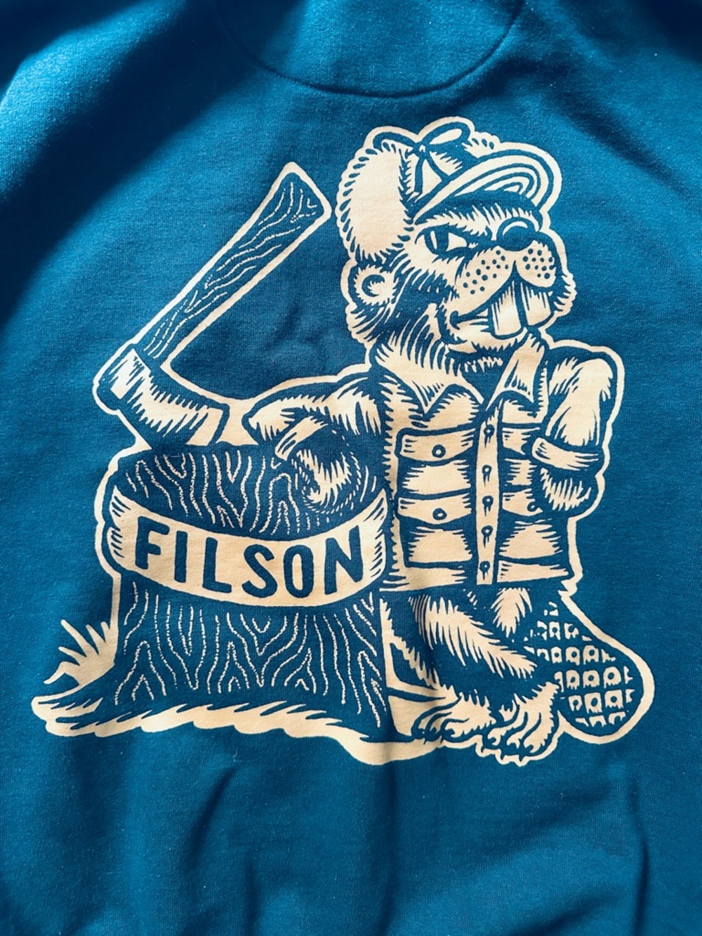 Filson & Kyler Martz Tattoo Hoodie Swestshirt Beaver Art RARE Mens Small - Picture 8 of 8